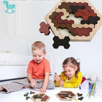 Wooden Casse-tête ™ | Puzzles hexagonal en bois pour enfant, LESZZUP, 
