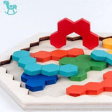 Wooden Casse-tête ™ | Puzzles hexagonal en bois pour enfant, LESZZUP, 